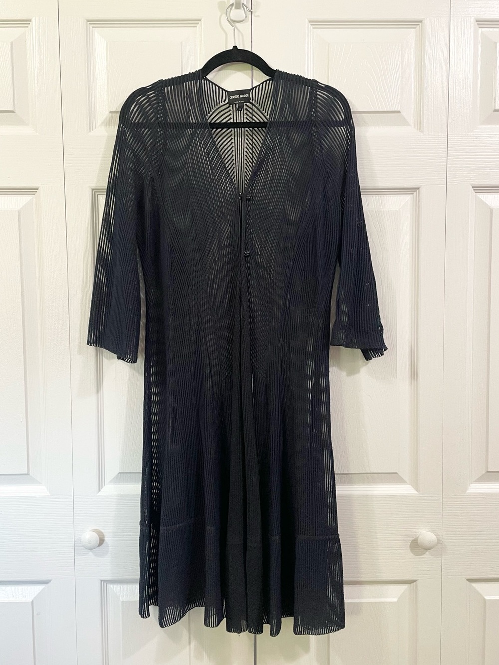 Giorgio Armani Sheer Button Front Cardigan Top Size 42